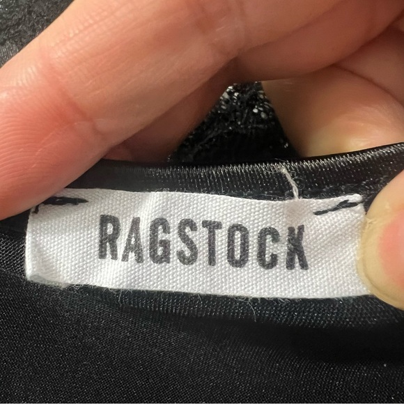 Women’s Lace Trim Satin Mini Slip Dress L Whimsigoth Fairy Grunge Witchy Vamp - Picture 9 of 12